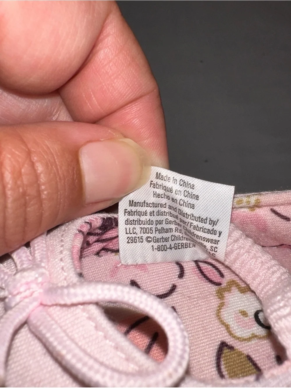 Gerber Baby Pink Bow Mary Jane Shoes